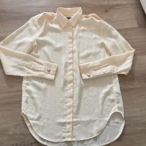 Jcrew Drapey Jacquard-Print Shirt XXS